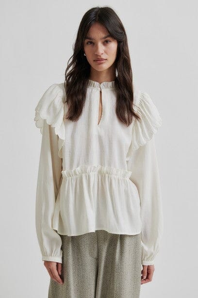 Second Female Terra Frill Blouse Tofu Bluse