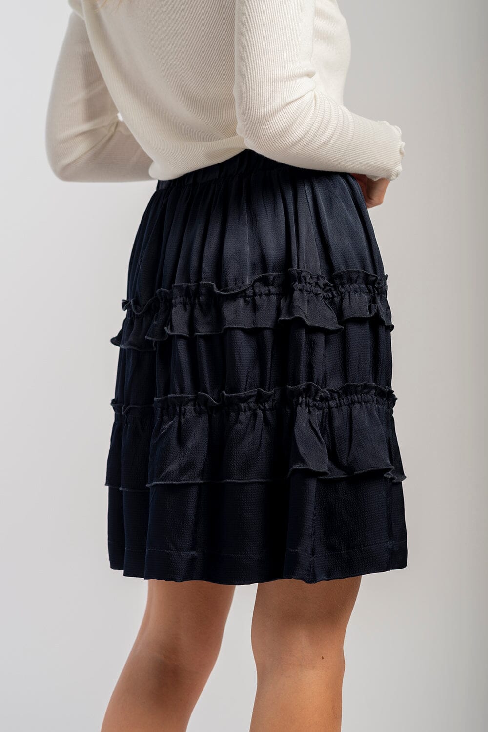 ArnieSays: Juliette Jacquard Dk Navy Skjørt