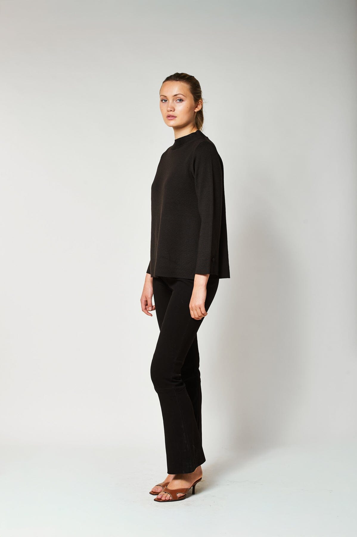 Aurora Anja Merino Pullover Brown Genser
