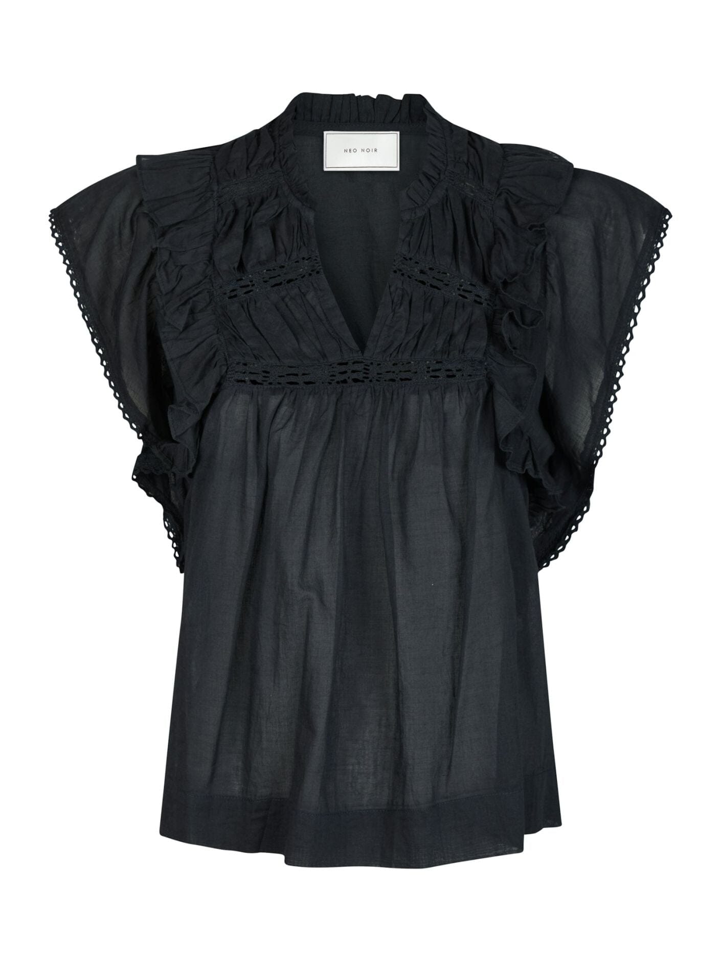 Neo Noir Jayla S Voile Top Navy Topp