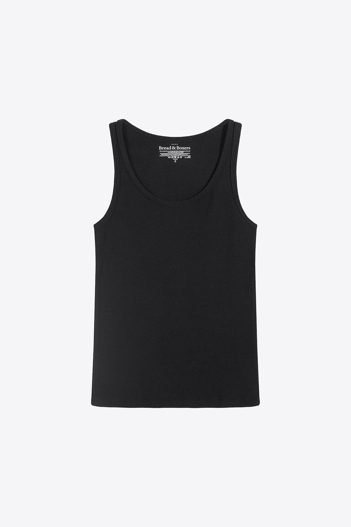 Bread and Boxers Tank Ribbed Black T-shirt