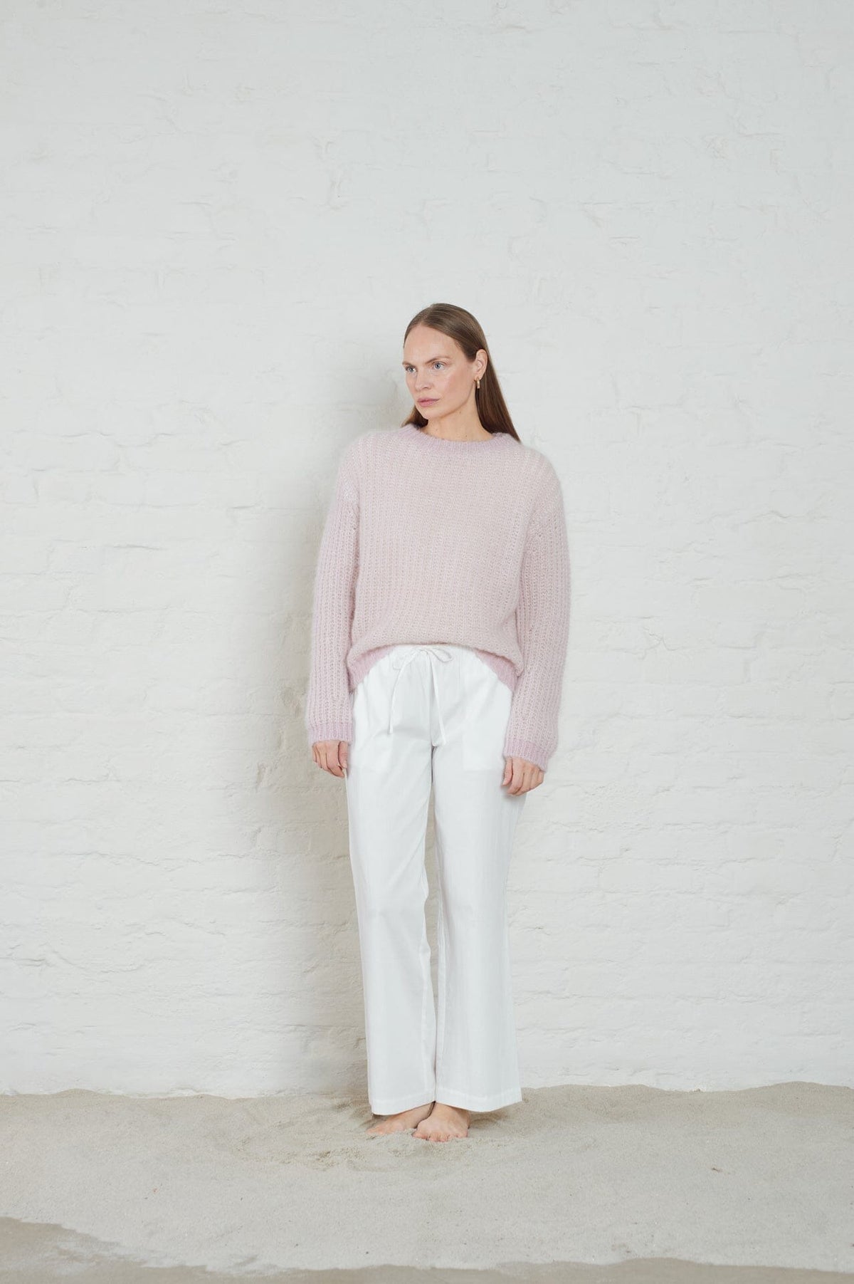 ArnieSays: Lane Brioche Lt Pink/Ecru Genser