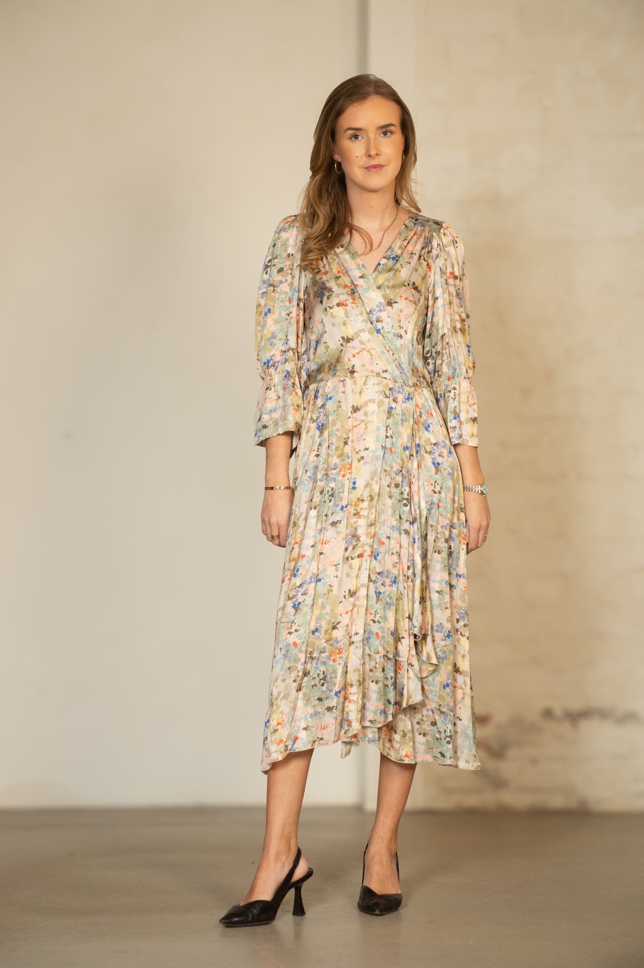 MAJA ROOS Granada Ikat Grey Kjole