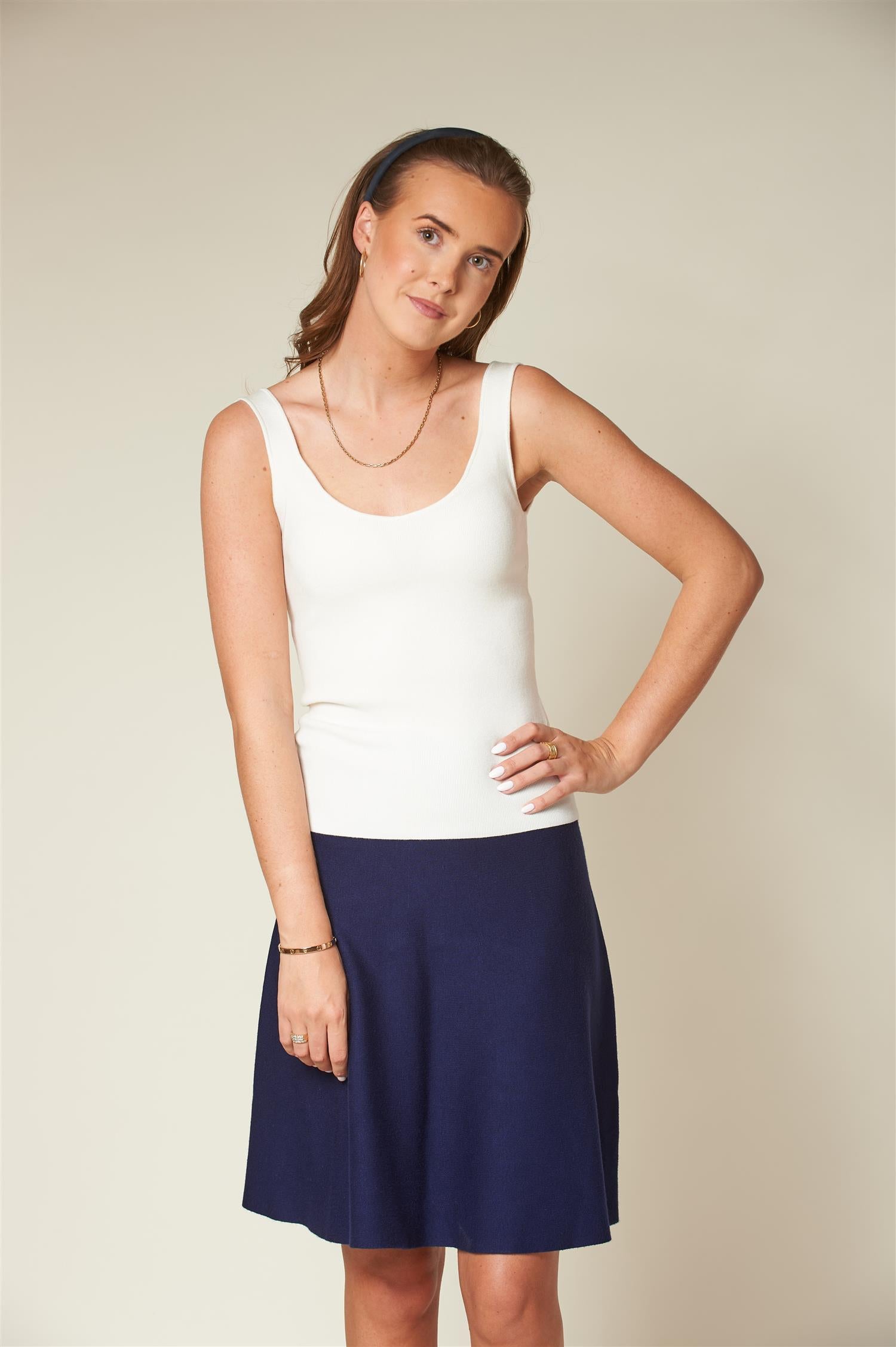 Diana Top White