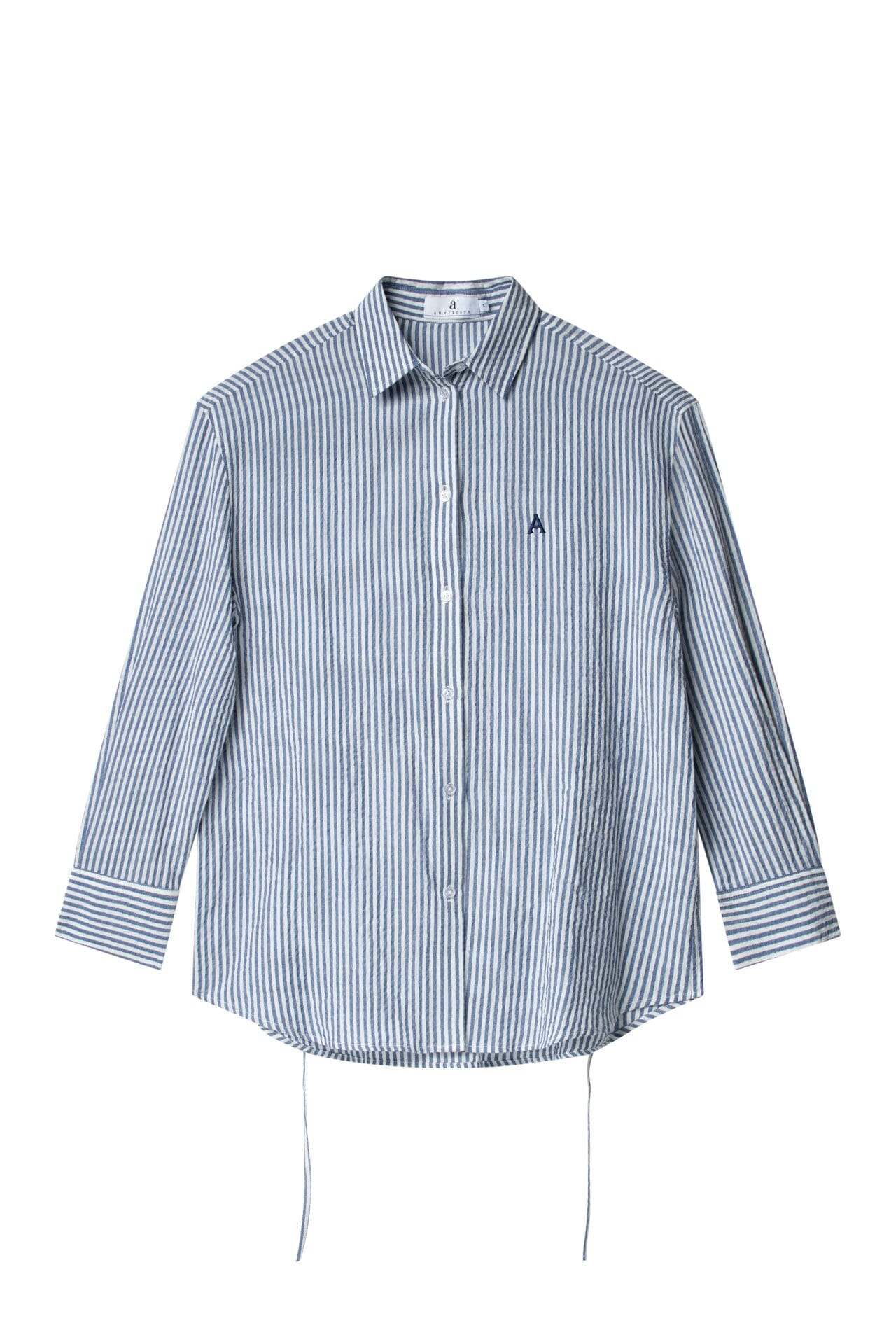 ArnieSays: PALERMO Seersucker Stripe Navy/White Skjorte