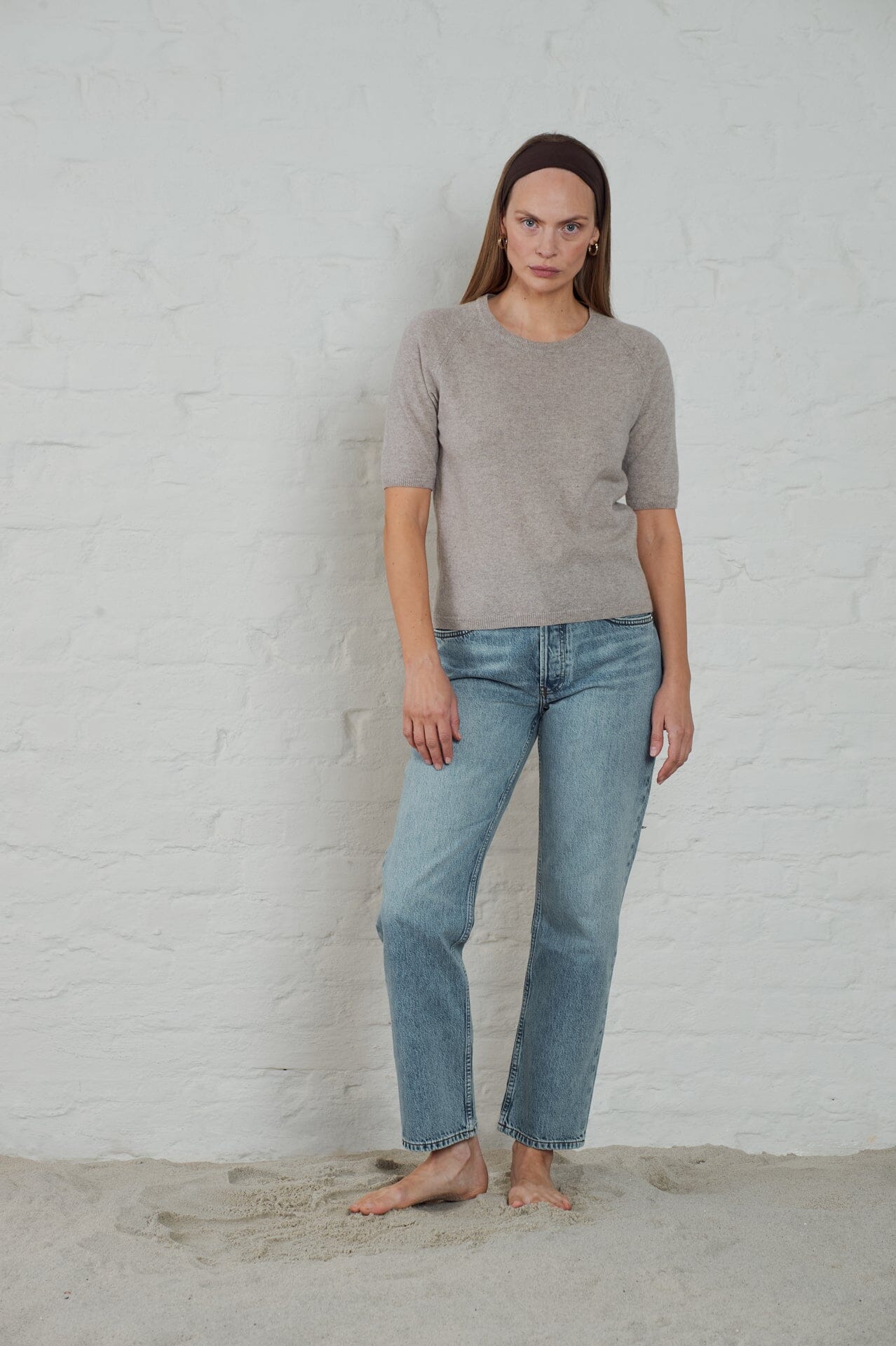 ArnieSays: Julia Lt Beige Melange Genser