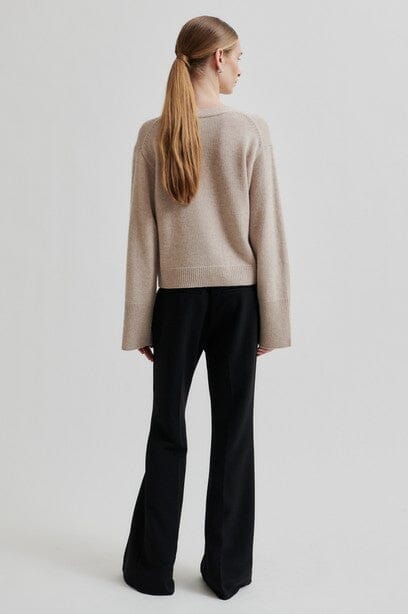 Second Female Fique Flared Trousers Black Bukse