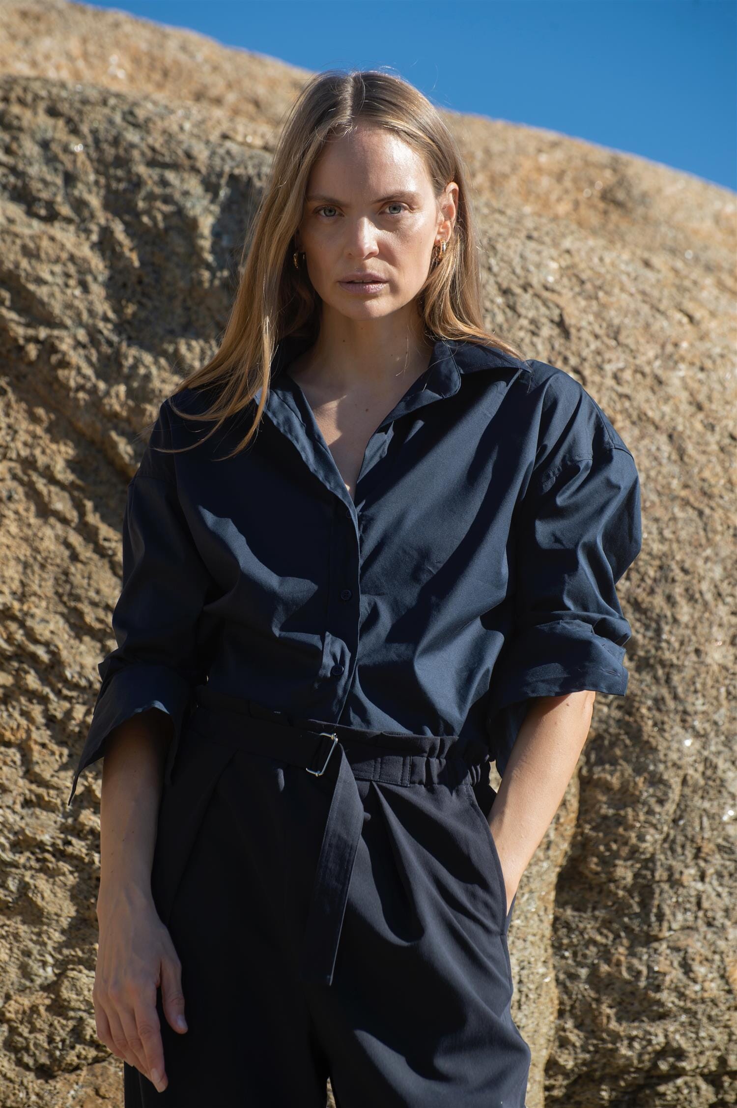 ArnieSays: Corin Drapey Dk Navy Bukse