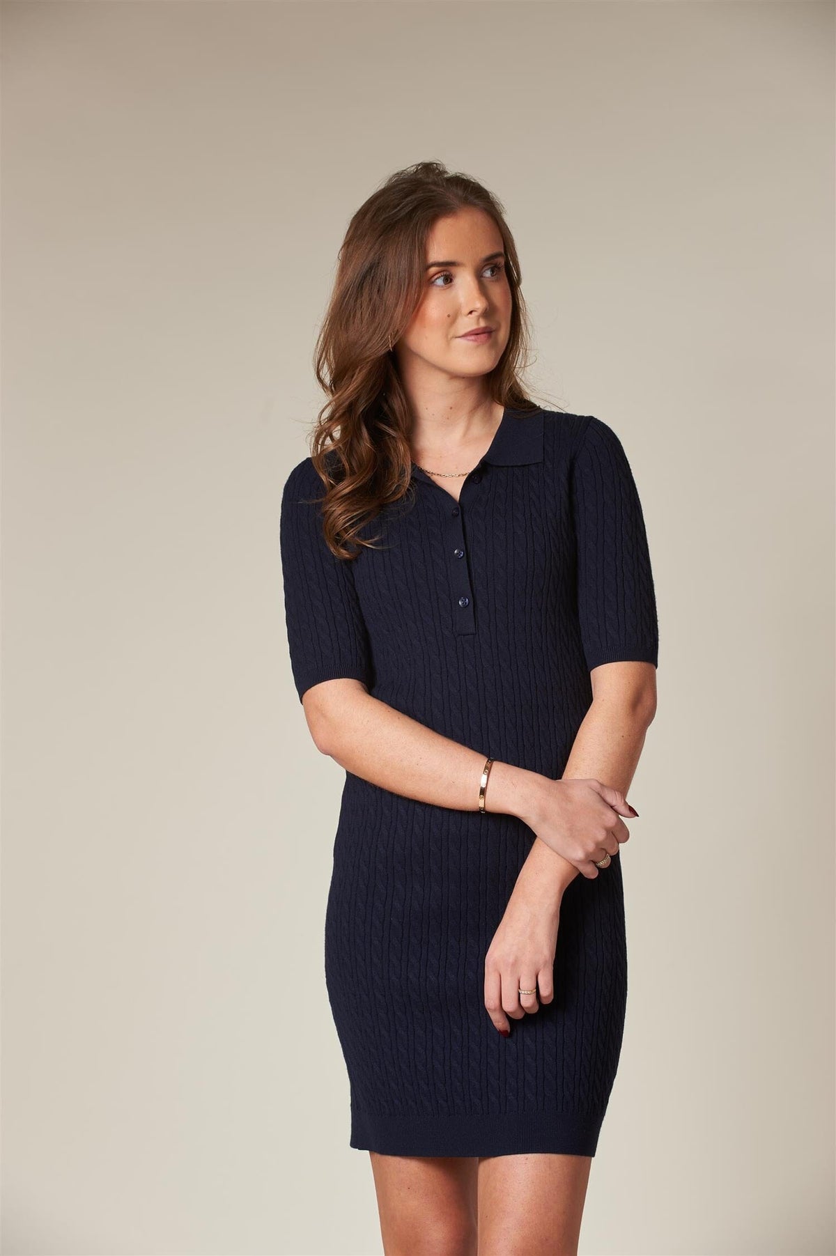 ArnieSays: CLAIRE Cable Dk Navy Kjole