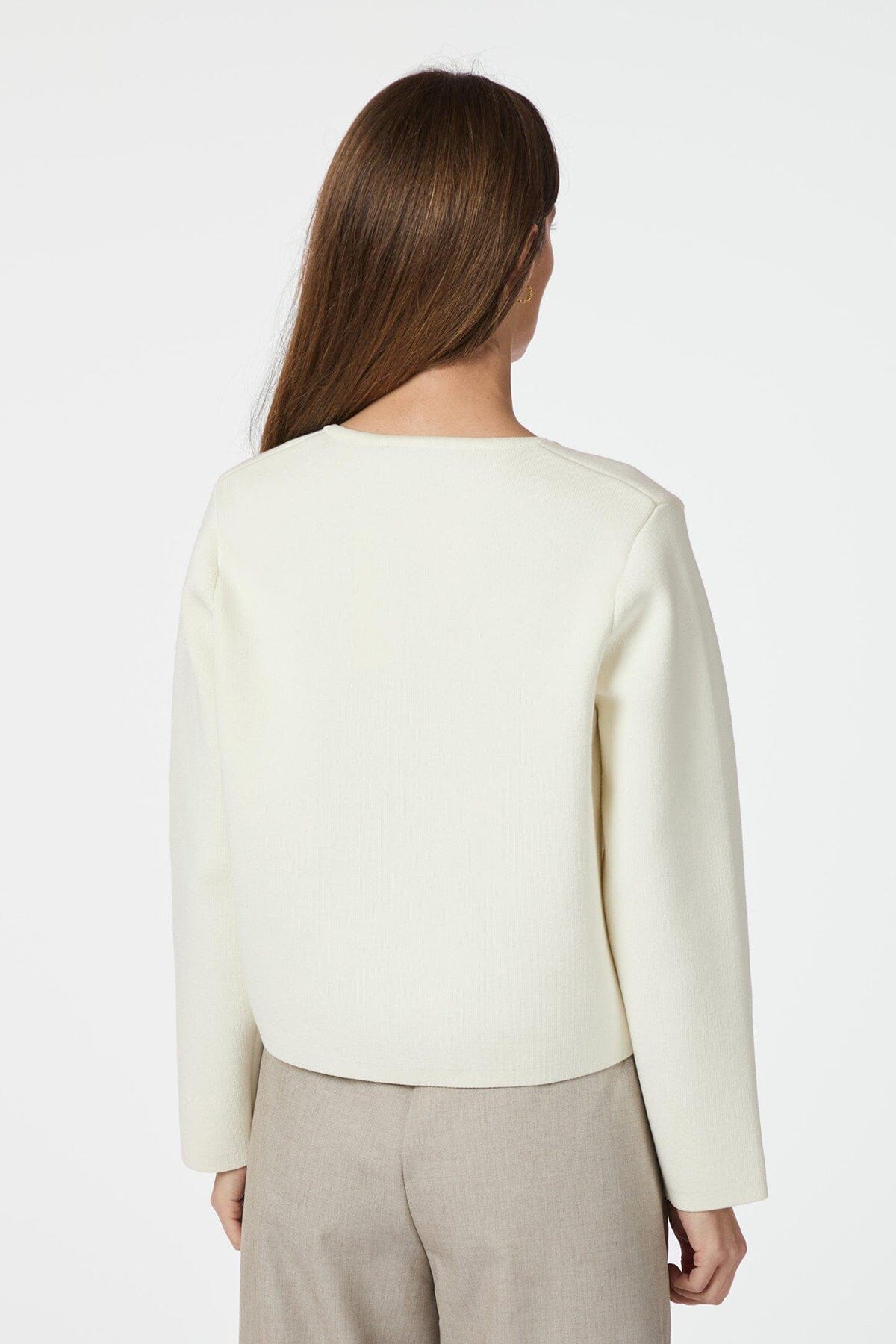 Neo Noir Limi Smooth Knit Cardigan Off White Genser