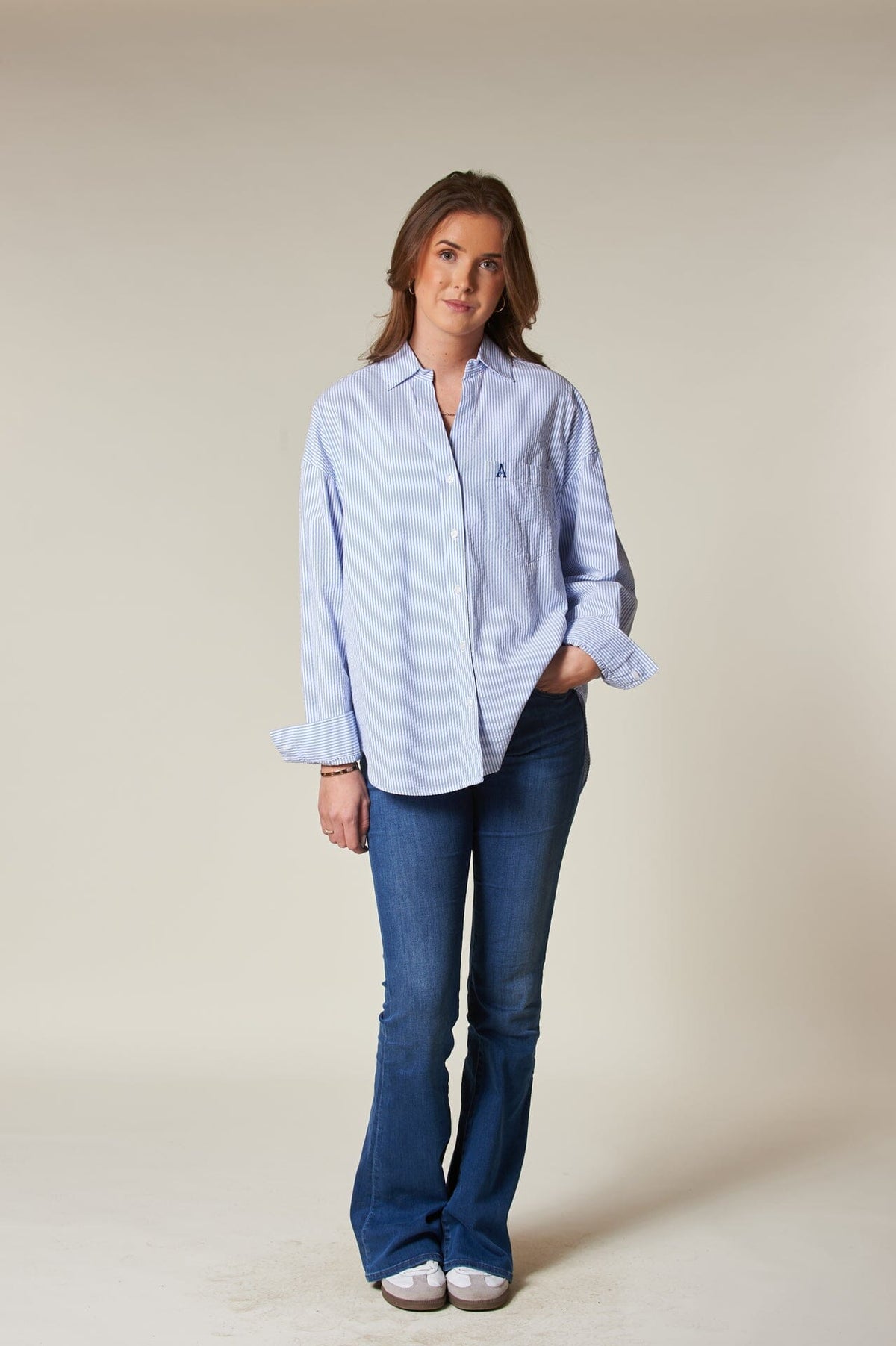 ArnieSays: VENICE Seersucker Classic Stripe Blue Stripe Skjorte