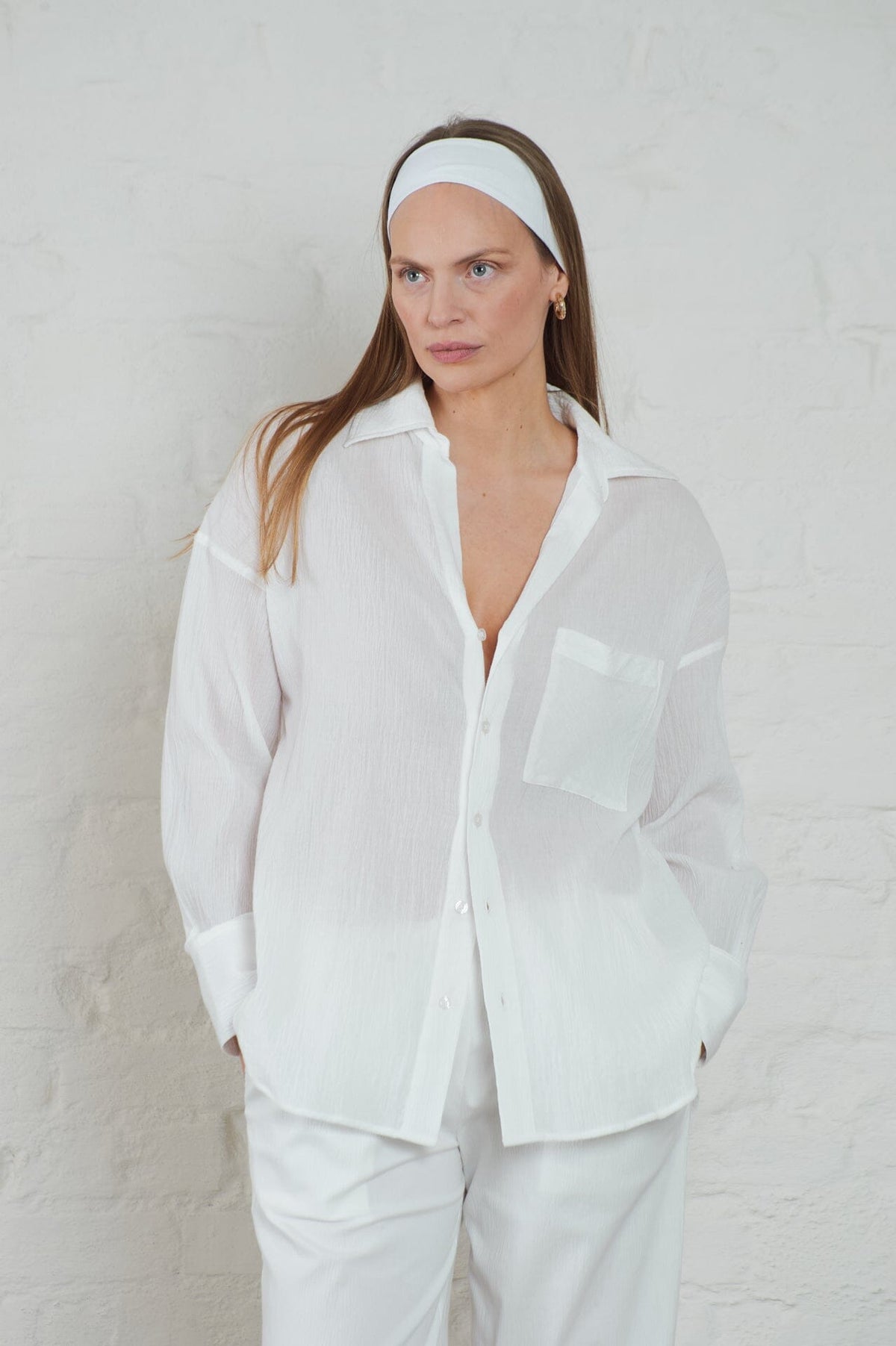 ArnieSays: Rocha Crinkled Offwhite Skjorte