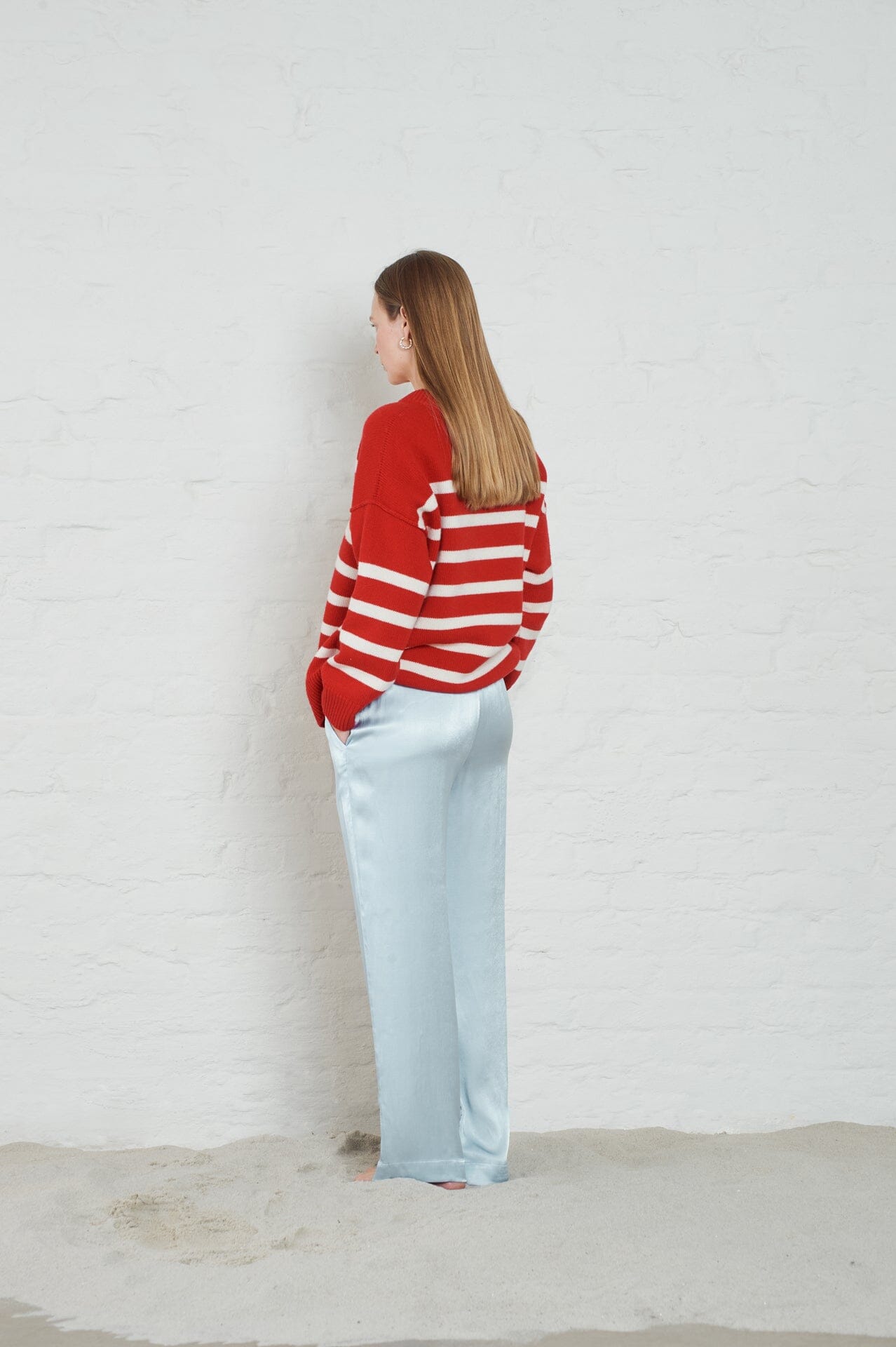 ArnieSays: Kayne Stripe Red/Offwhite Genser