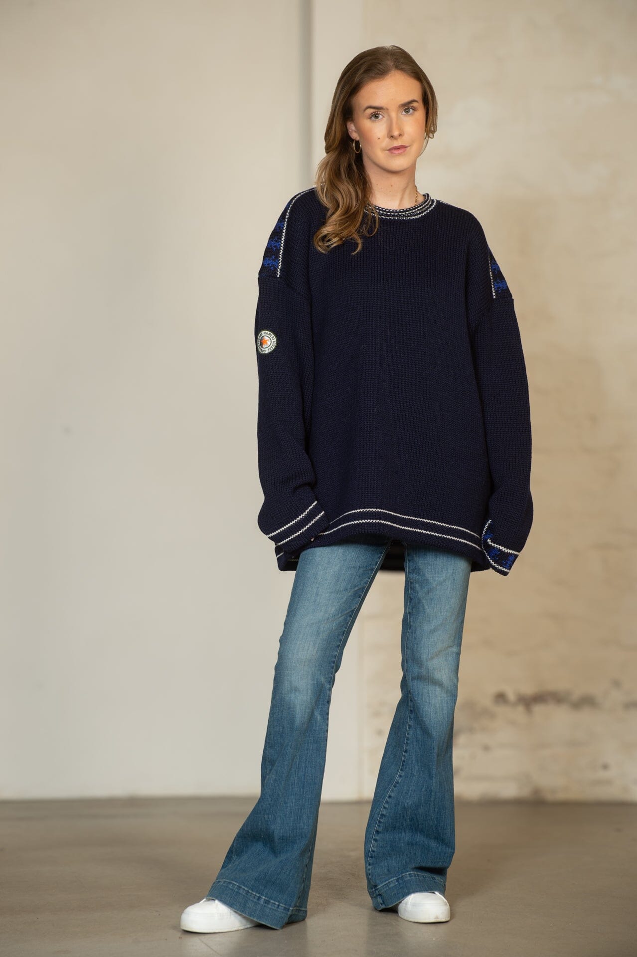 CAYA Cortina Navy/Light Blue Genser