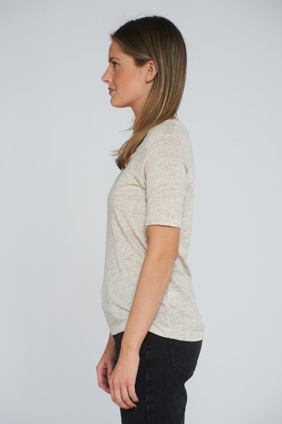 ArnieSays: Sofia Linen Ecru T-shirt