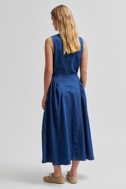 Second Female Lukana Denim Dress Blue denim Kjole