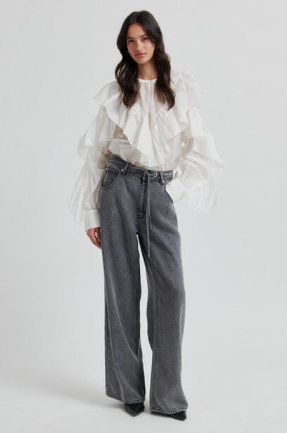 Second Female Fria Frill Blouse Tofu Bluse