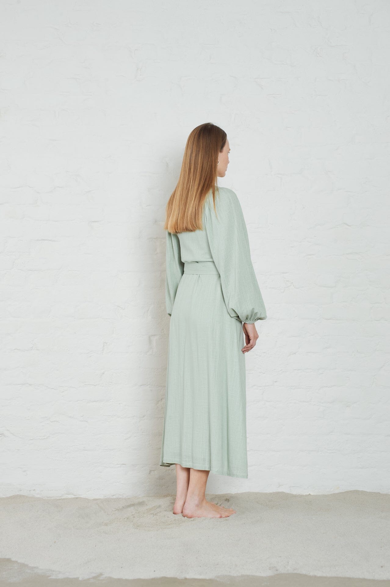 ArnieSays: Milla Linen Blend Sage Kjole