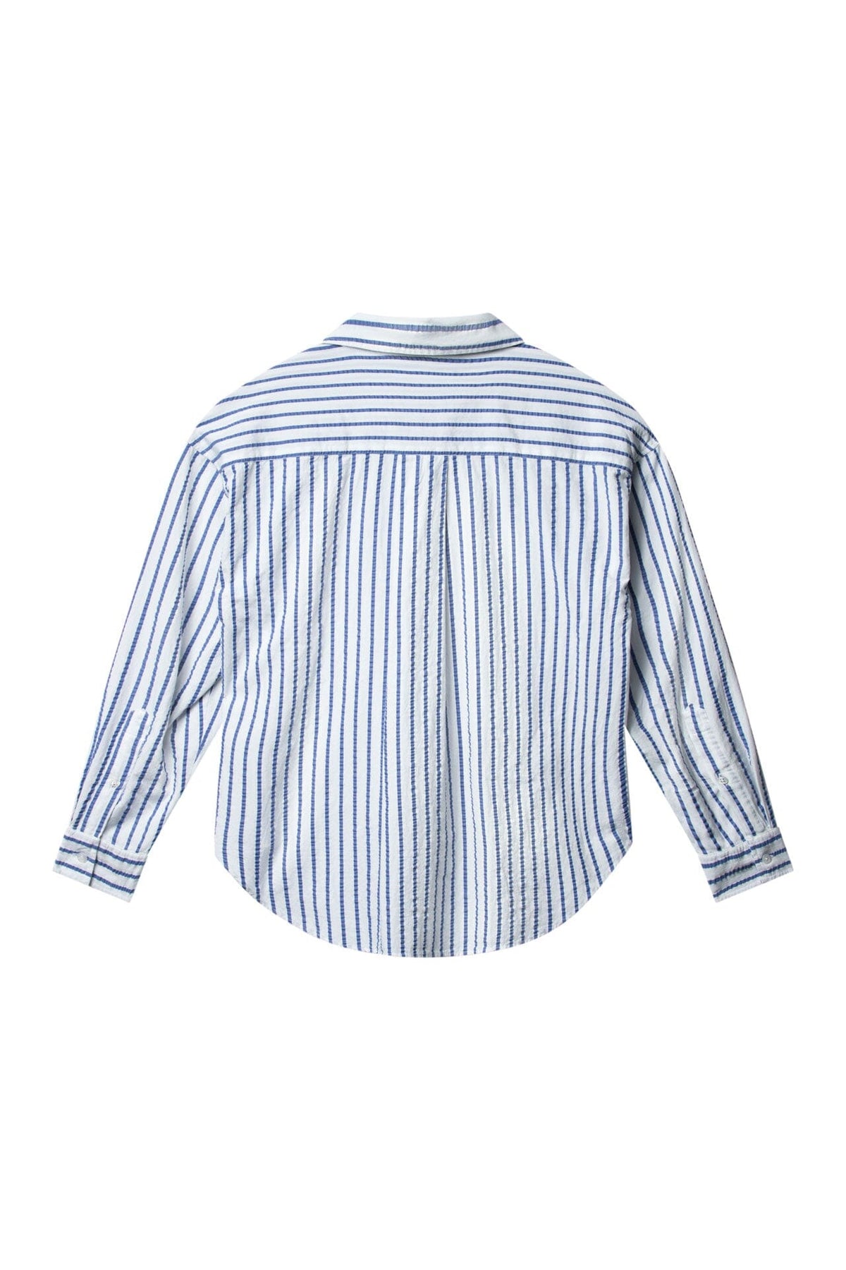ArnieSays: VENICE Seersucker Butcher Stripe White/Navy Skjorte