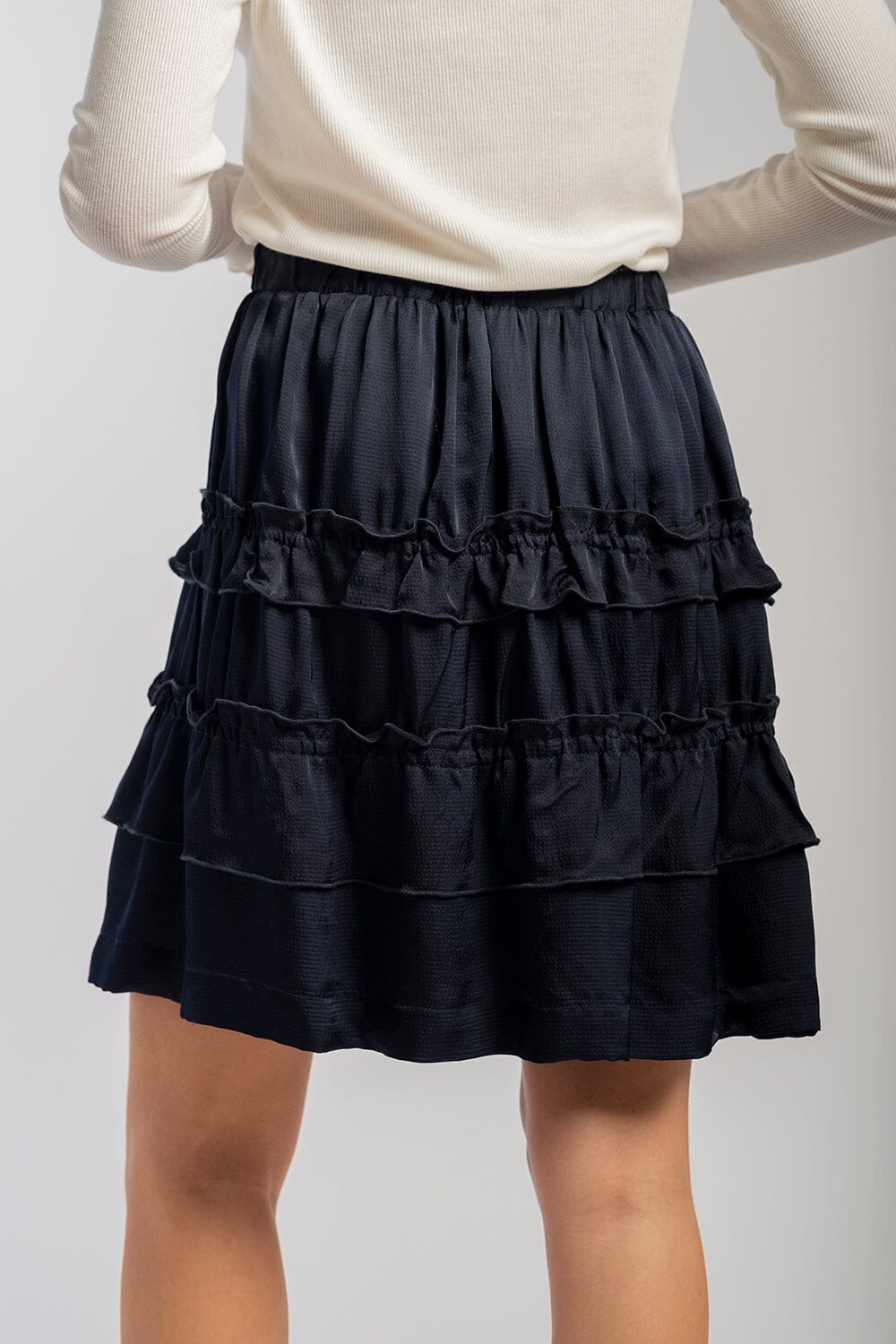 ArnieSays: Juliette Jacquard Dk Navy Skjørt