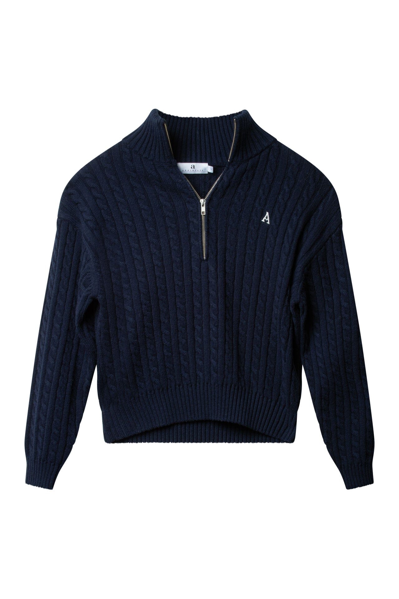 ArnieSays: MADELYN Cable Dk Navy Genser