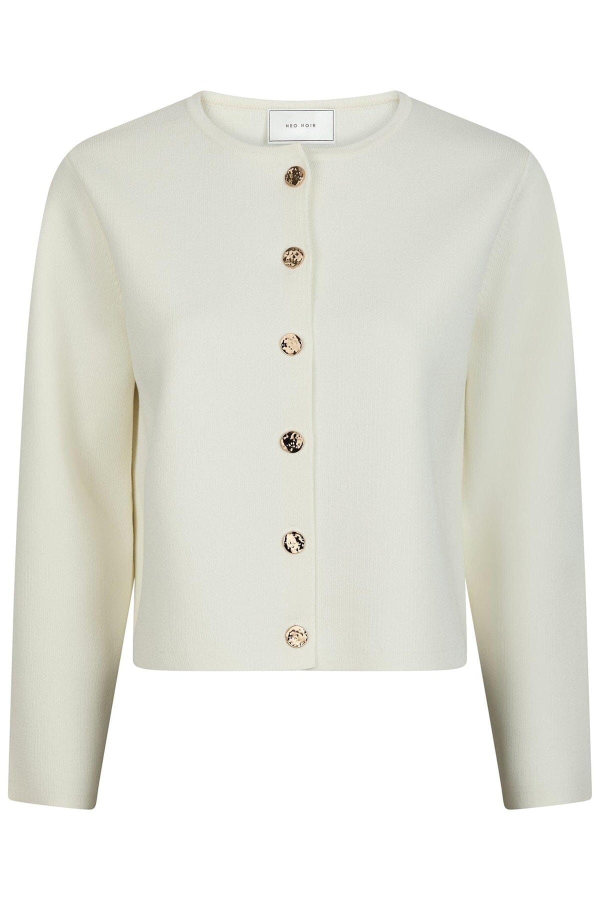 Neo Noir Limi Smooth Knit Cardigan Off White Genser