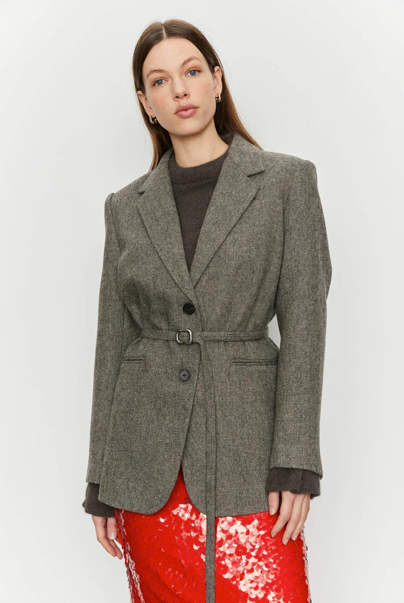 Isabelle Blanche Wool Jacket Nero Ytterplagg
