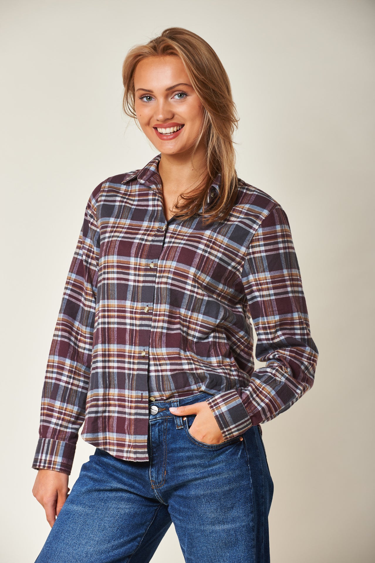 Arc Modern Tartan Burgundy