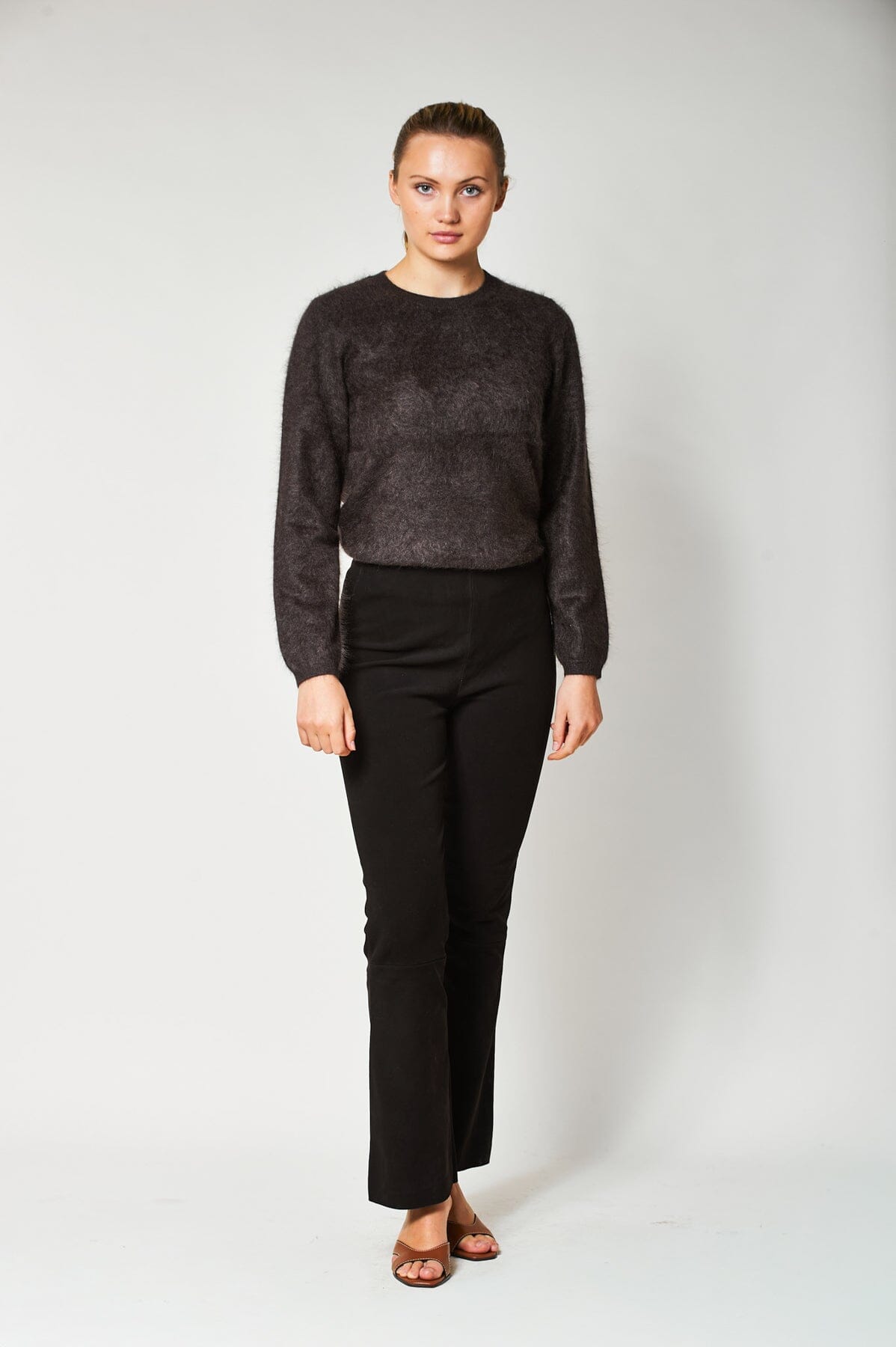 Aurora Caren Cashmere Pullover Brown Genser