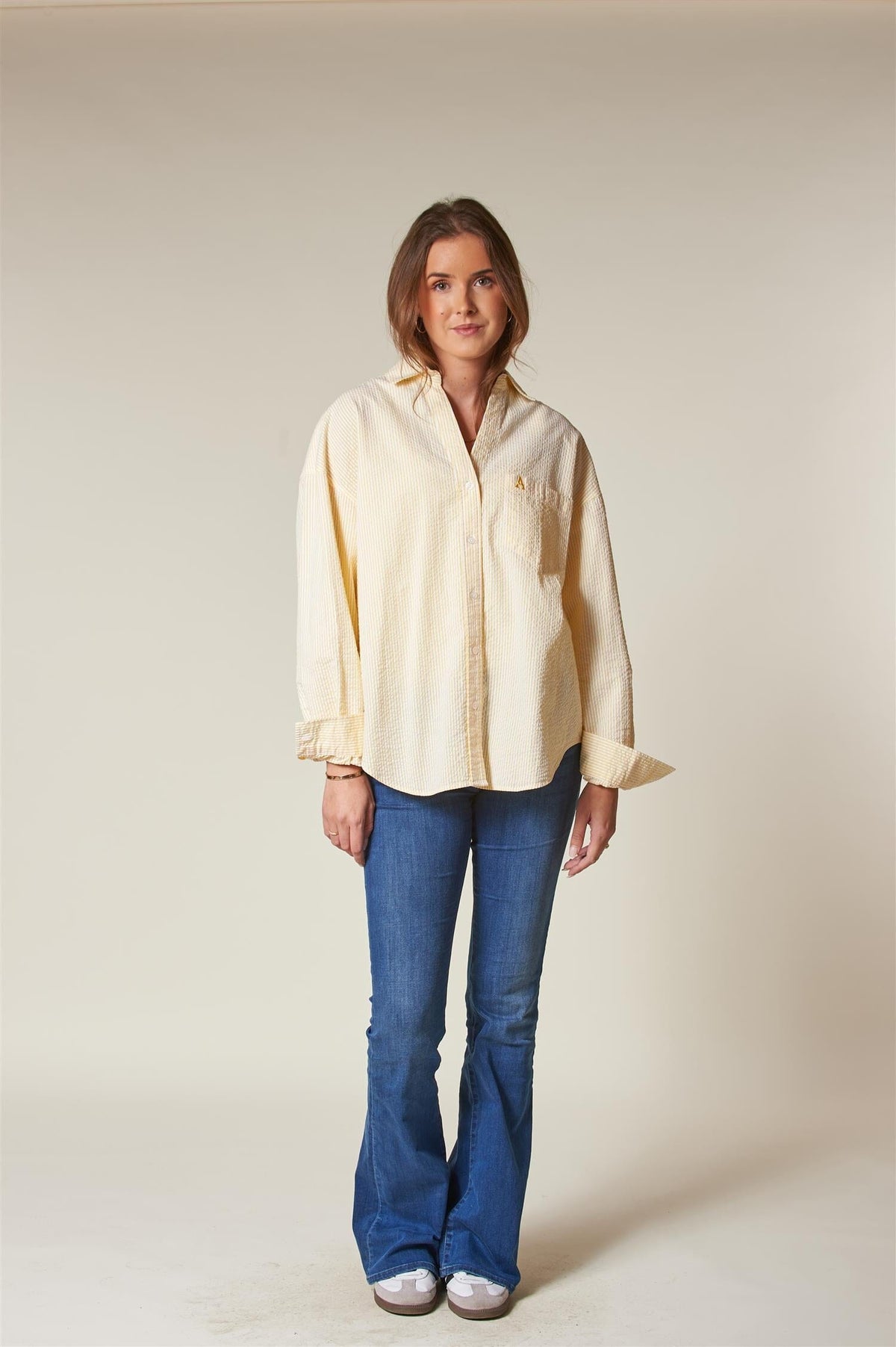 ArnieSays: VENICE Seersucker Classic Stripe Yellow Stripe Skjorte