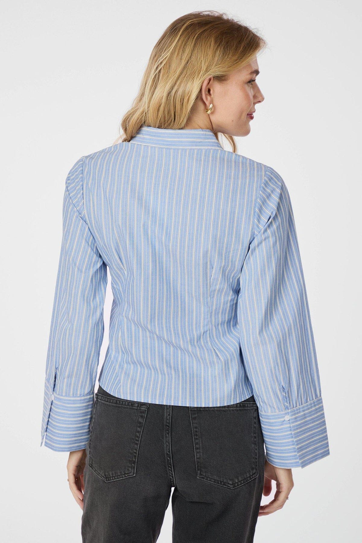 Neo Noir Rosa Stripe Shirt Blue Skjorte