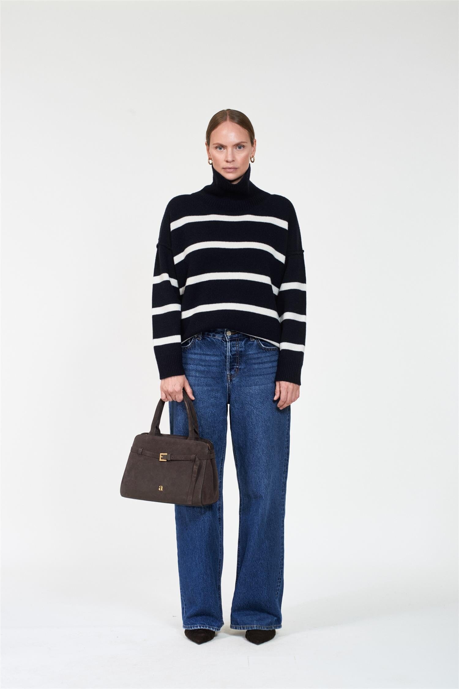 ArnieSays: CECE Stripe DK Navy/Offwhite Genser