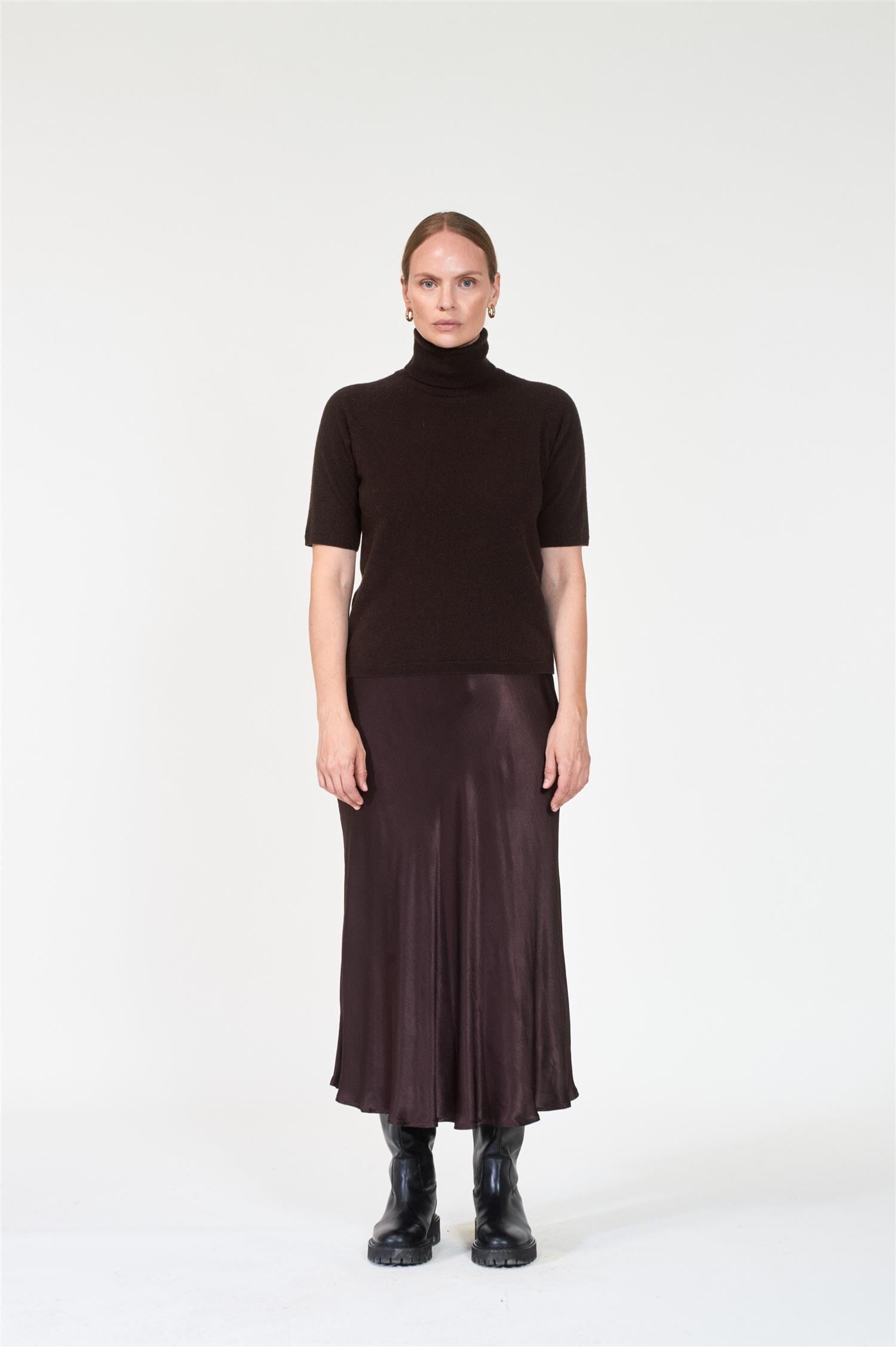 ArnieSays: Davies Dk Brown Melange Genser