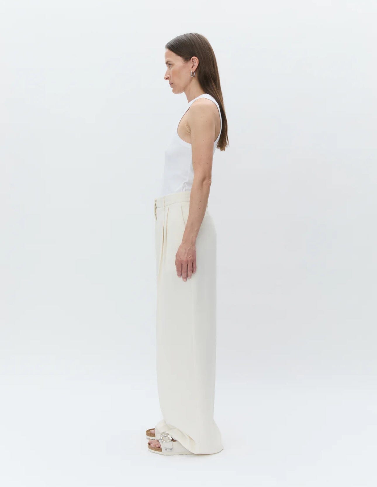 DAY Birger ét Mikkelsen Enzo - Classic Gabardine Ivory Shade Bukse