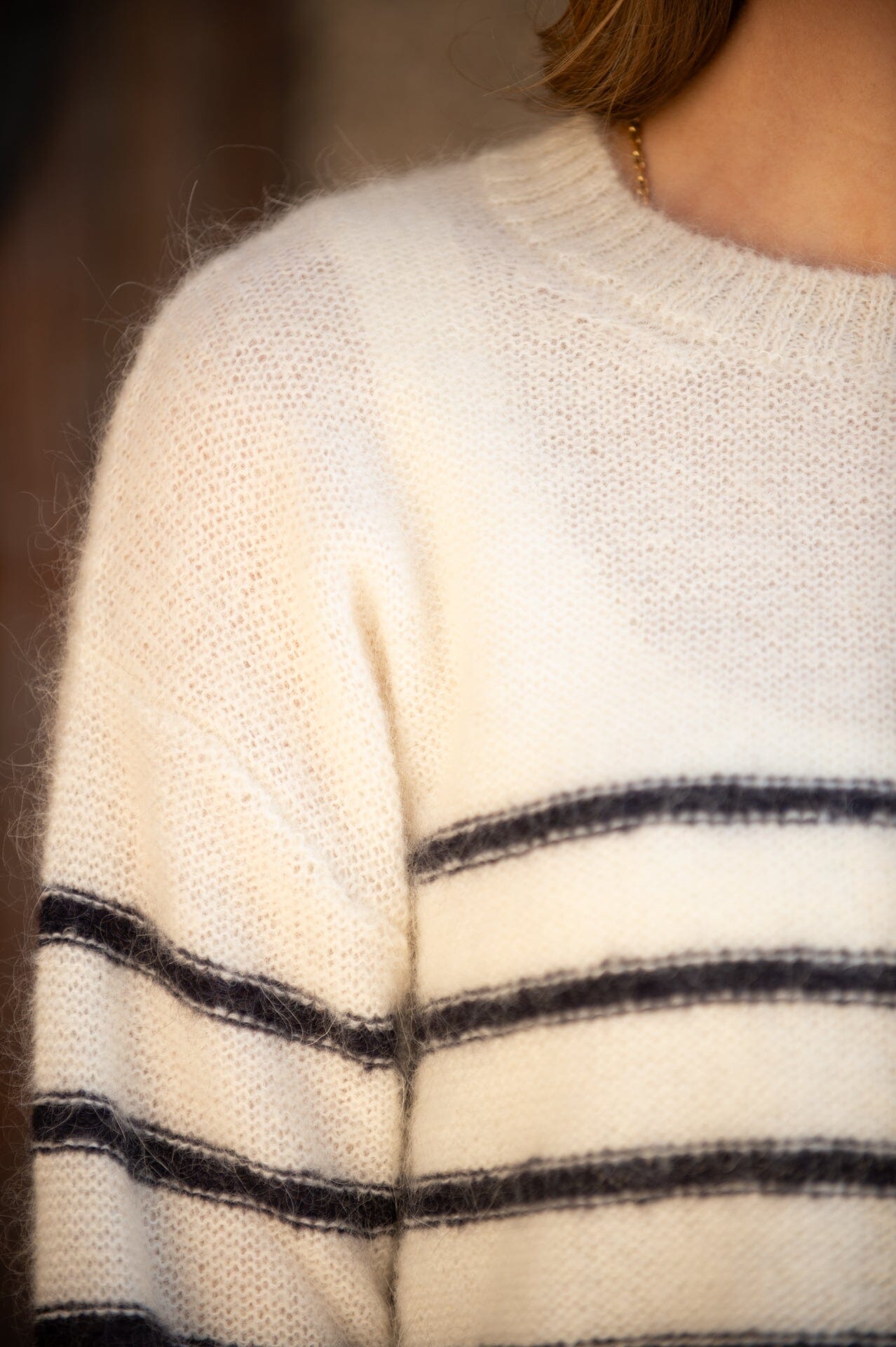 ArnieSays: Eleonora Offwhite Stripe Genser