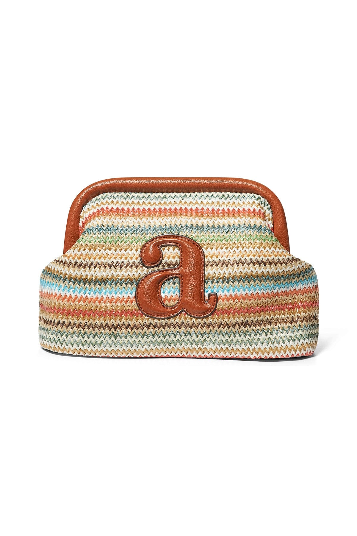 ArnieSays: Raffia Clutch Stripe Coral Combo Tilbehør