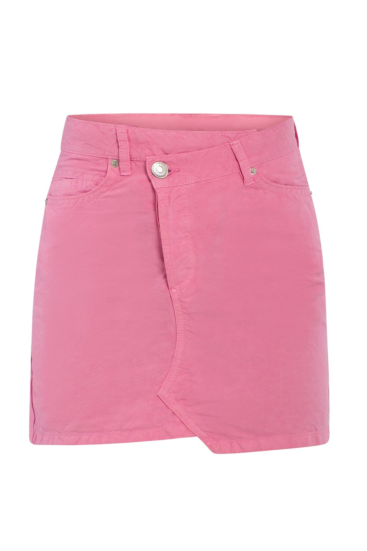 Paragon Asymmetric Linen Skirt Bubble Pink Skjørt