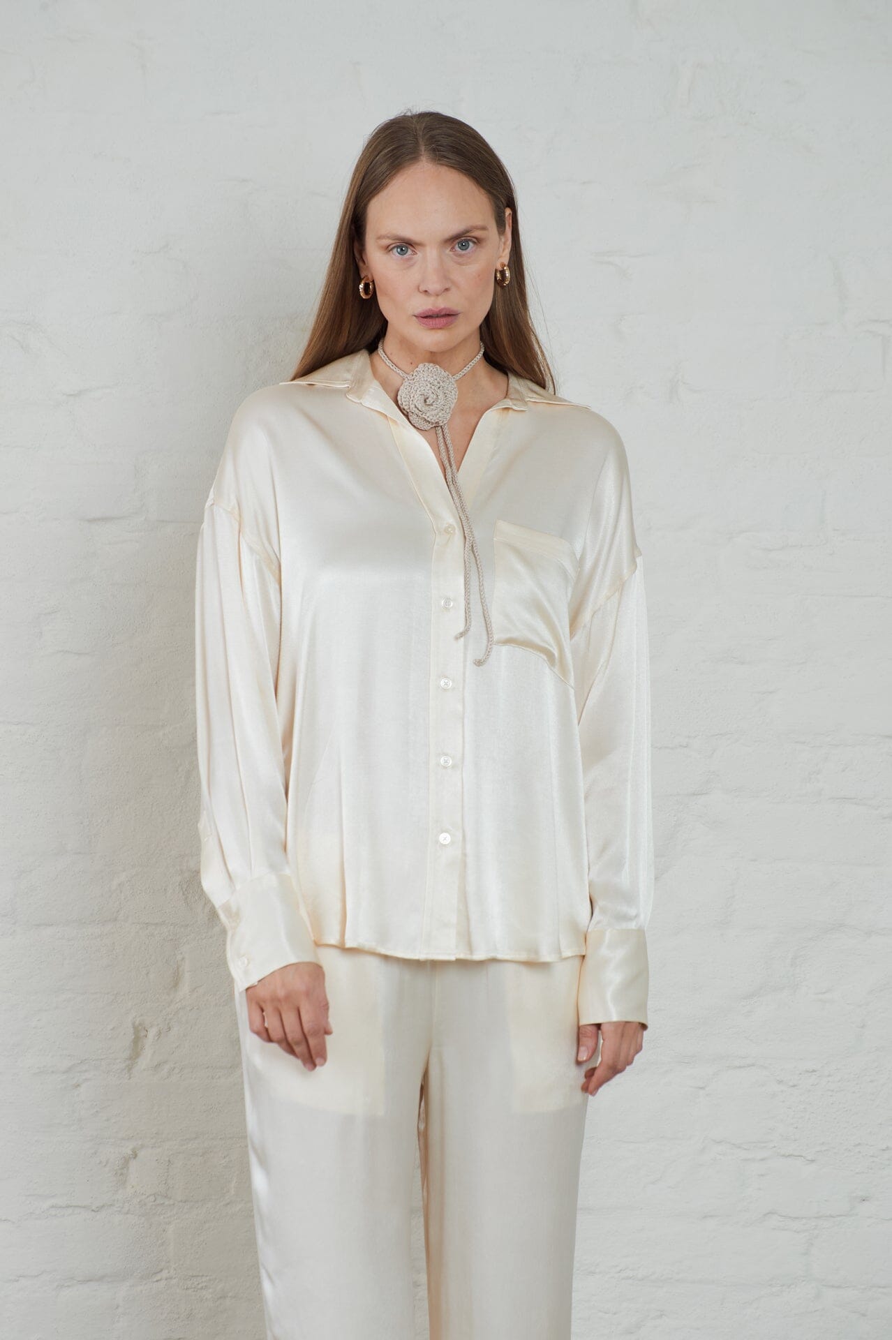 ArnieSays: Rocha Satin Cream Skjorte