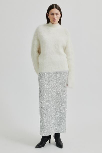 Second Female Shimma Skirt Silver Skjørt