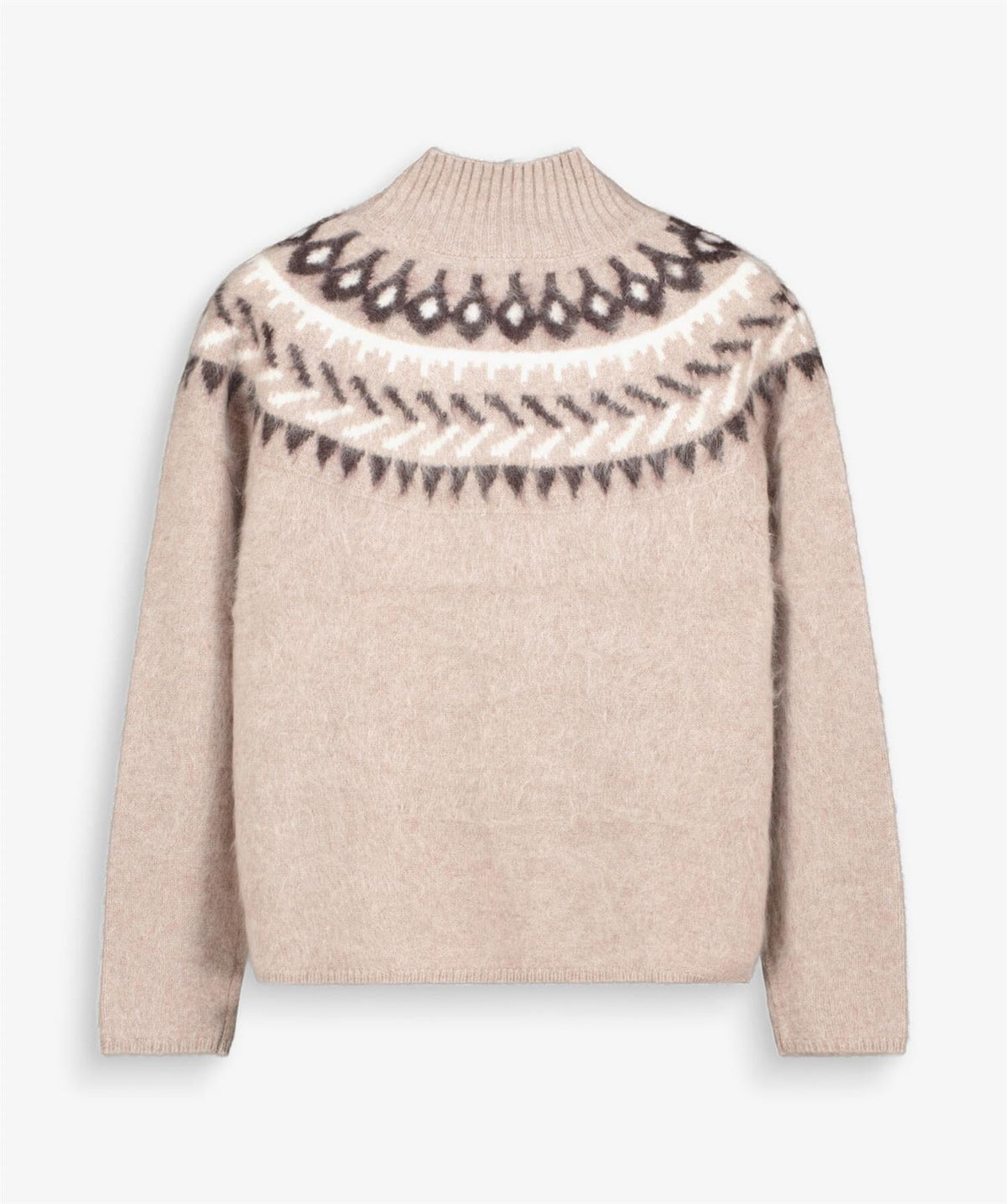 Aurora Holiday Cashmere Pullover Taupe Genser