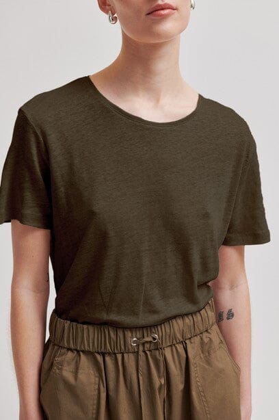 Second Female Peony O-Neck New Tee Canteen Topp