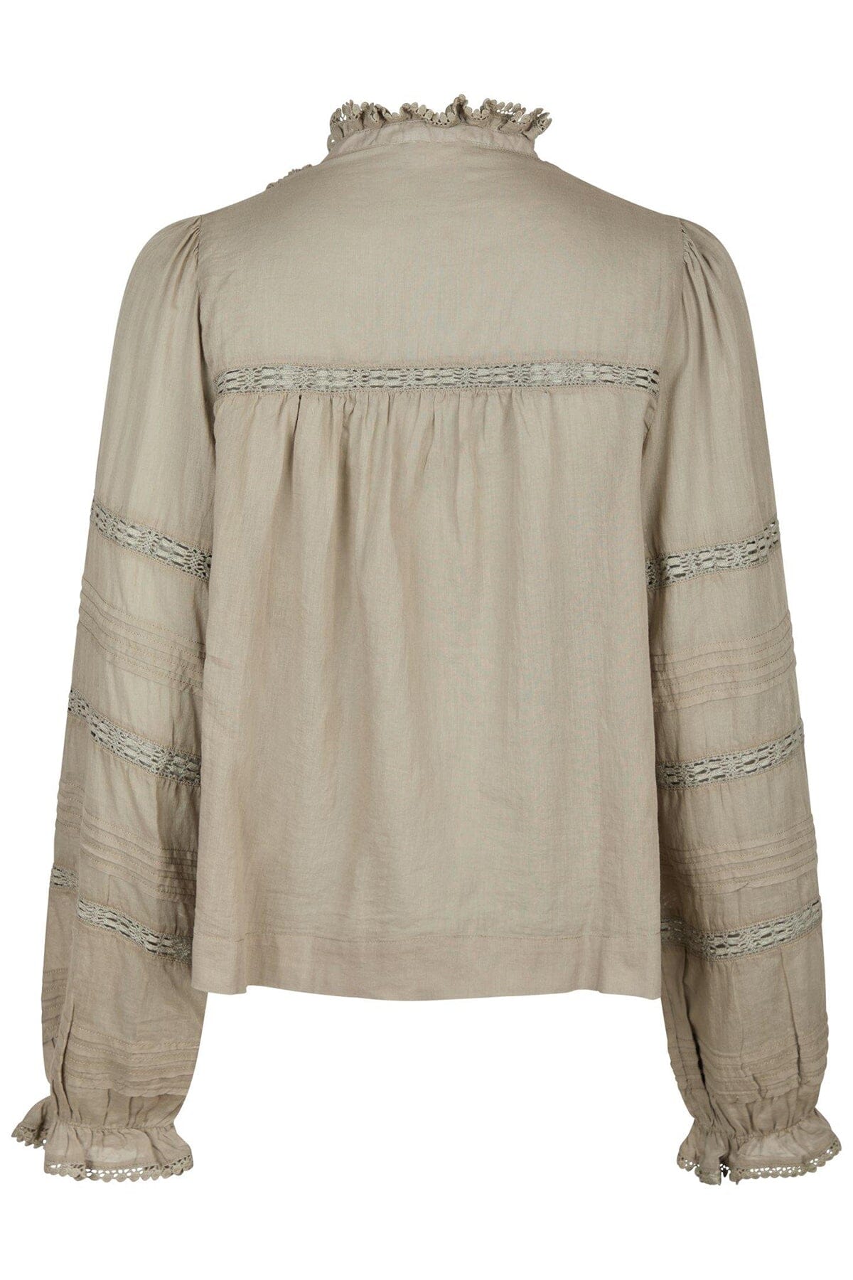 Neo Noir Lyla S Voile Blouse Smoke Green Bluse