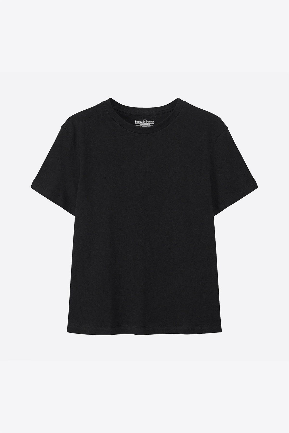 Bread and Boxers Crew-Neck Regular Black T-shirt