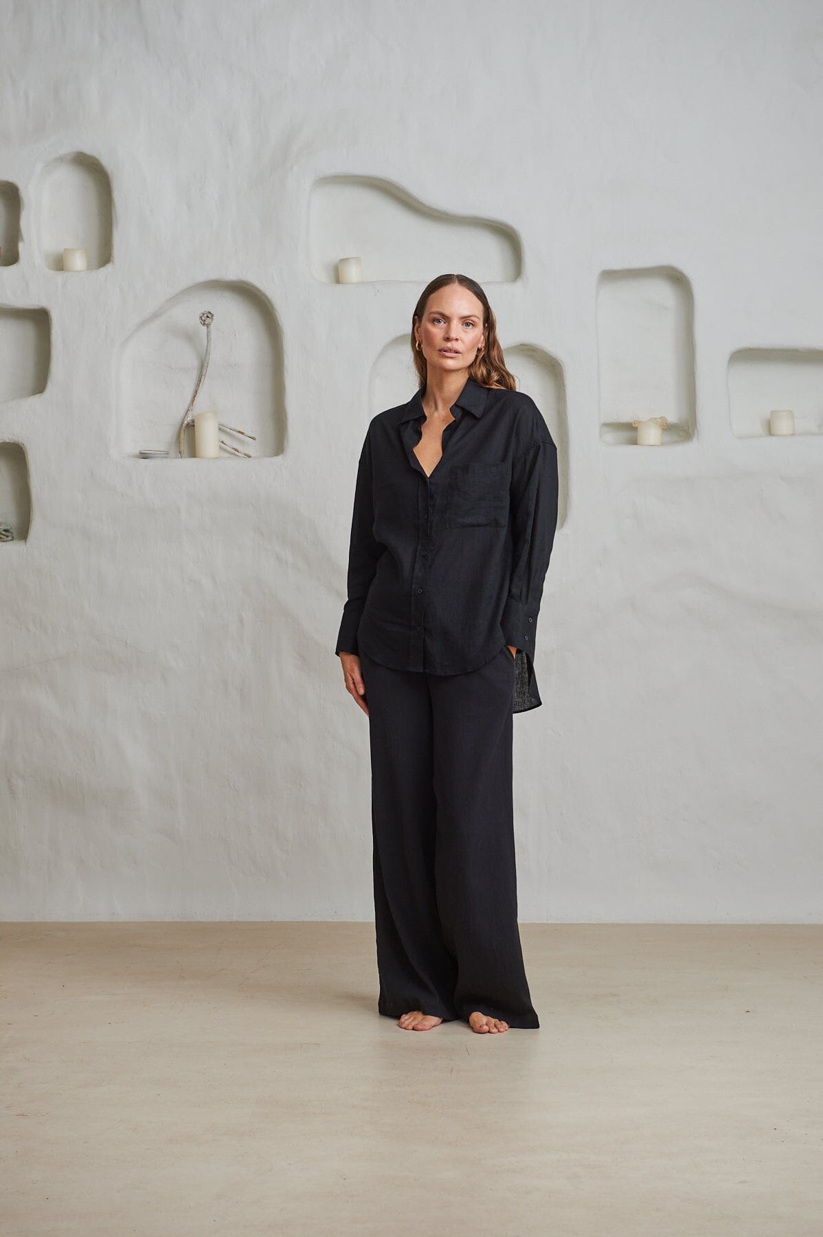 ArnieSays: Allen Linen Viscose Black Skjorte