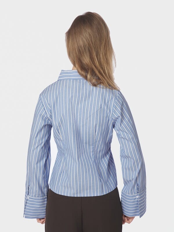 Neo Noir Rosa Stripe Shirt Blue Skjorte