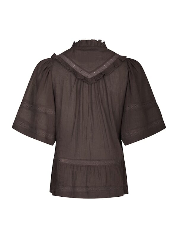 Neo Noir Evienne S Voile Top Dark Brown Topp
