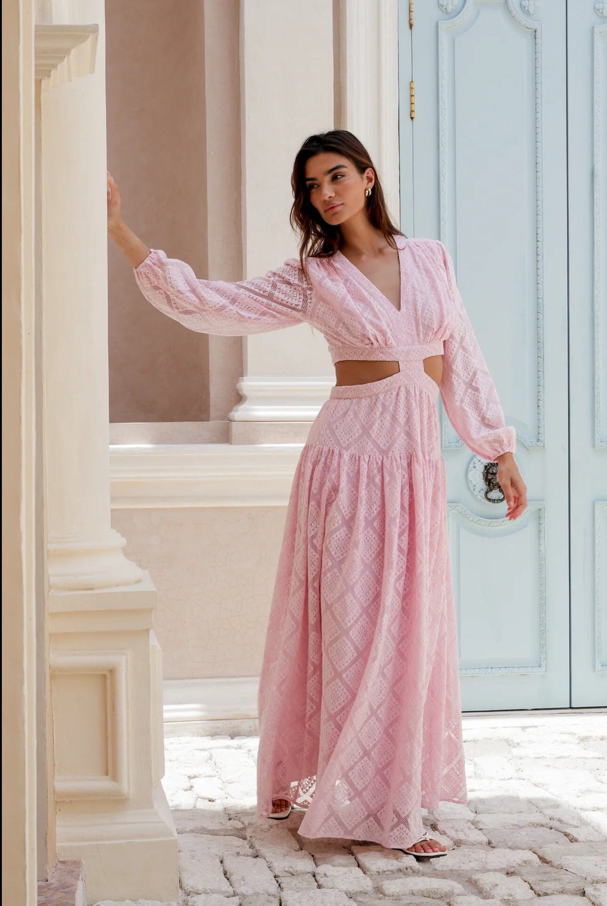 Love Lolina Palermo Maxi Dress Light Pink Kjole