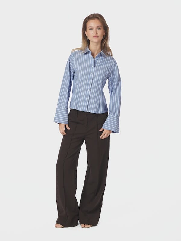 Neo Noir Rosa Stripe Shirt Blue Skjorte