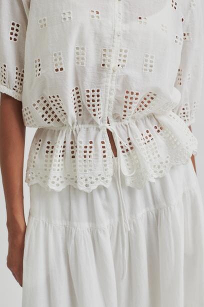 Second Female Elenore Shirt White Alyssum Skjorte