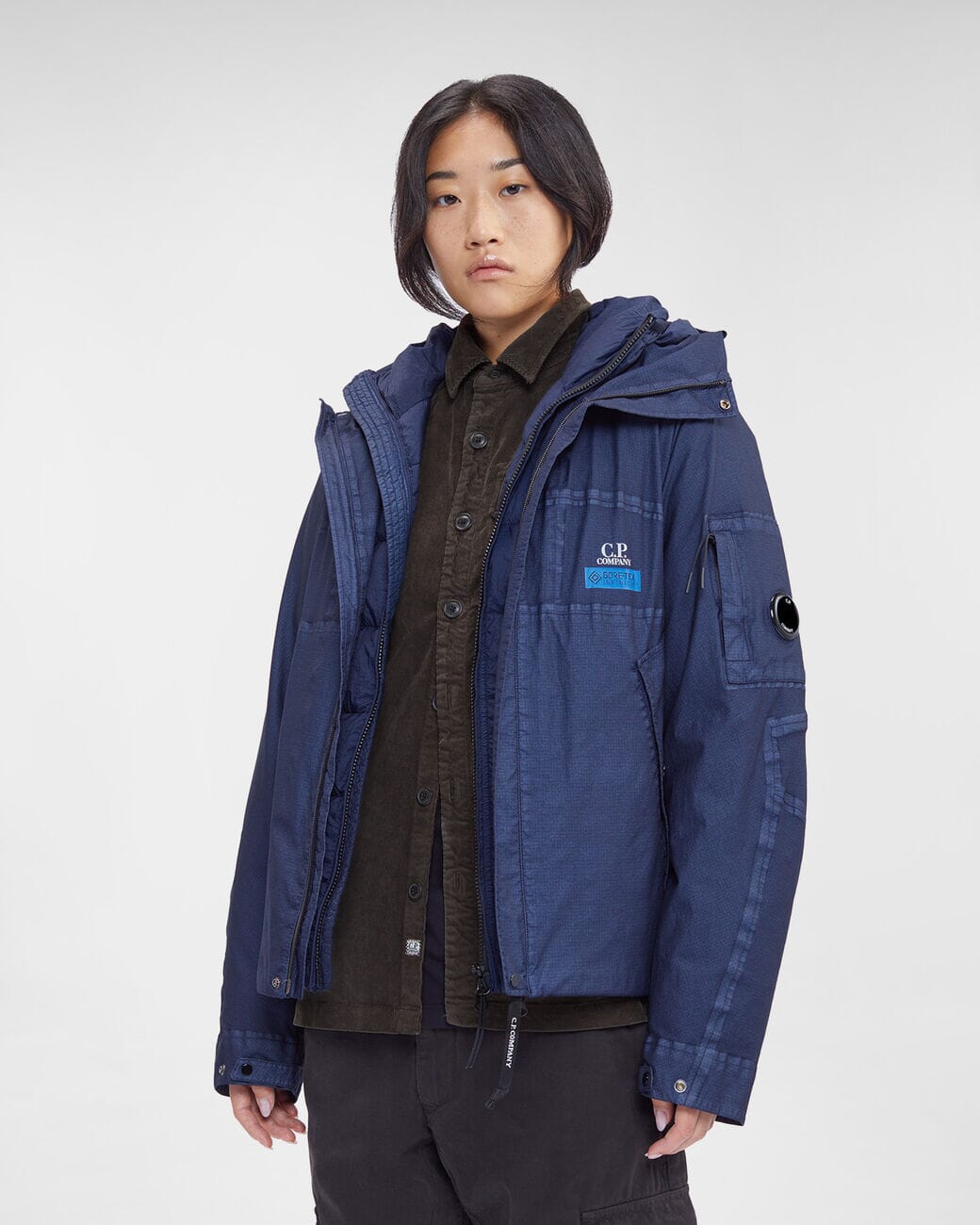 CP Company Gore G-type Hooded Jacket Peacoat Ytterplagg